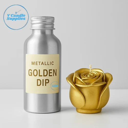 Candle Metallic Golden Dip By V Candle Supplies