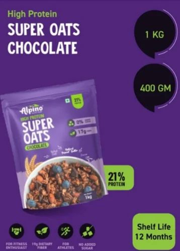 White Alpino Super Chocolate Oats, High in Protein