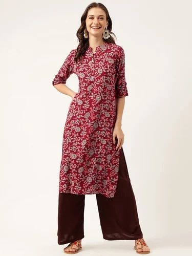 Cotton Red Designer Kurti
