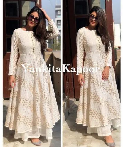 Casual Wear 3/4th Sleeve Handloom Cotton Kurti, Size: S-XXL, Wash Care: Machine wash