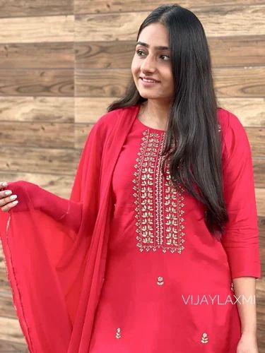 Straight Designer Rayon Kurti