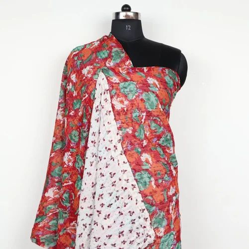 Indian Silk Kantha Stoles