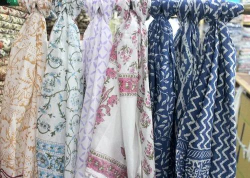 Hand Block Printed Cotton Stole