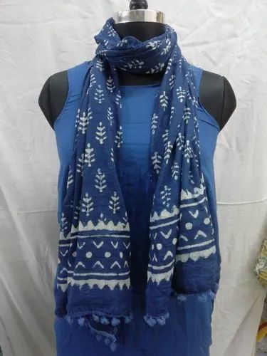 Wholesalers Jaipuri Indigo Stole