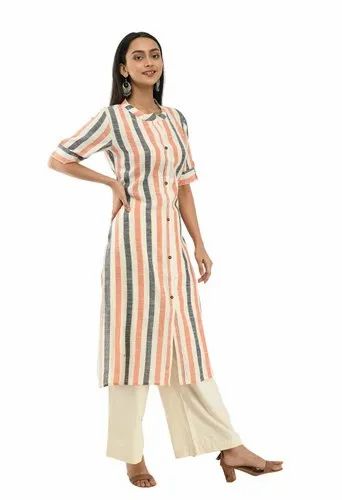 STRAIGHT KURTI, Cotton, Handwash