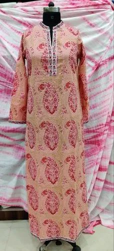Indian Printed Cotton Long A Line Kurti