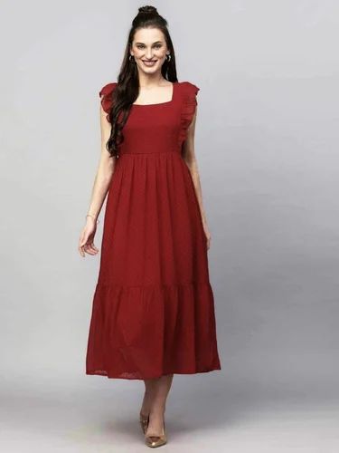 Outgoing Event Special Modern Style Faux Georgette Fabric Fancy Kurti For Women