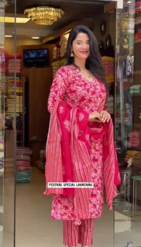 The Perfect Of Traditional wear Pure Cotton Fabric Festive Wear Gorgeous Color Dress