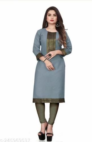 Handloom Cotton Kurti, Size: XL