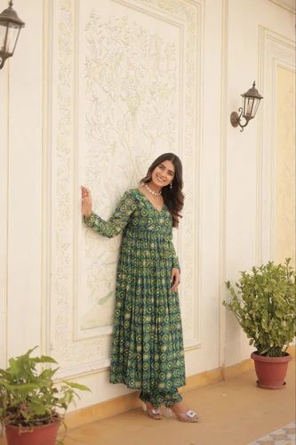 Printed Designer Georgette Kurti