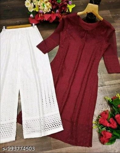 Linen Kurti set, Size: XL