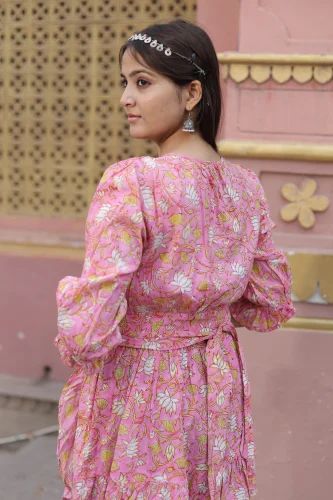 Ftree size Stitched Cotton Kurti, Designer