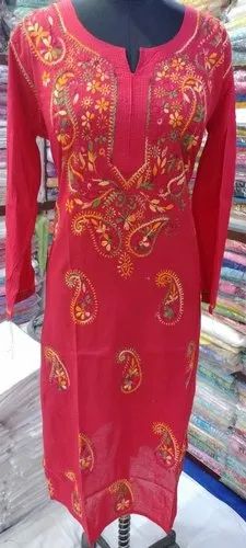 Fancy Multi Colored Cotton Kurti, Wash Care: Machine Wash