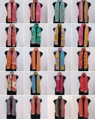 Multicolor Vintage Cotton Kantha Scarves