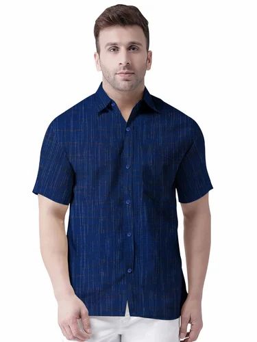 HS 33 Polycotton Khadi Half Sleeve Shirt