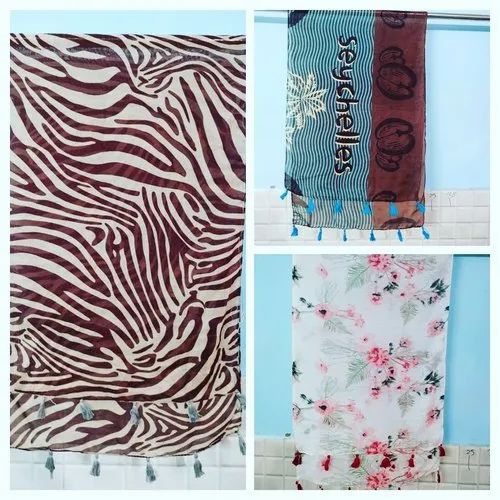Rectangular Ladies Scarfs Polycotton stoles